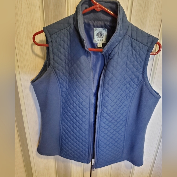 IZOD Blue quilted Vest women's size small side pockets - Picture 1 of 4